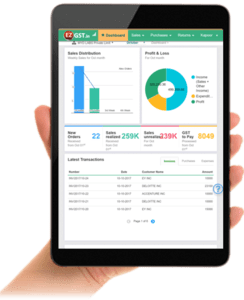 EZTax.in GST Software in an iPad